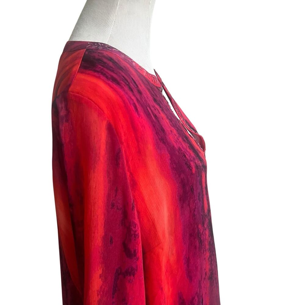Catherine’s Women’s Sheer Asymmetrical Tunic Artsy Plus Size 14/16W Sequin Bead - Picture 5 of 11
